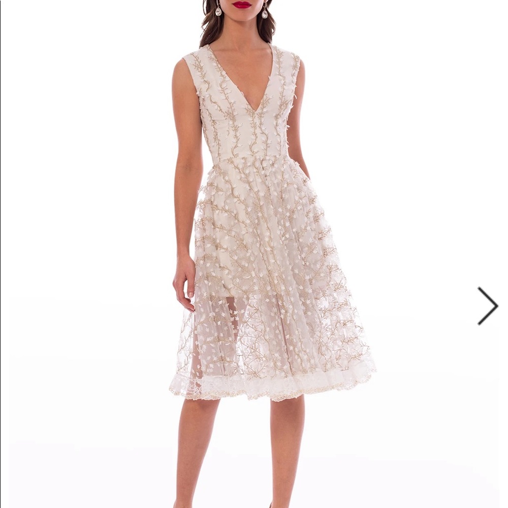 HELSI white/ ivory embroidered dress